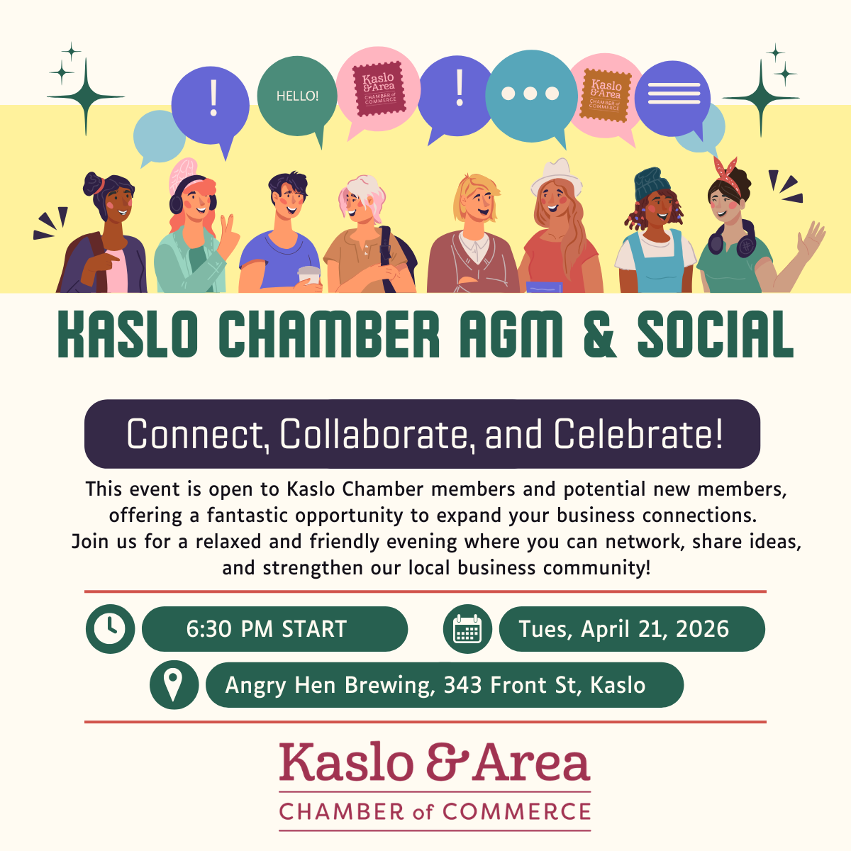 Kaslo Chamber AGM & Social